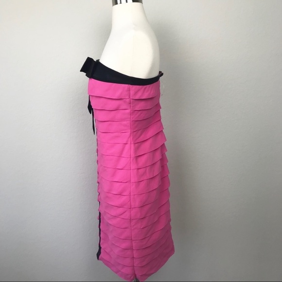 Betsey Johnson strapless pink dress with bow - Picture 4 of 8